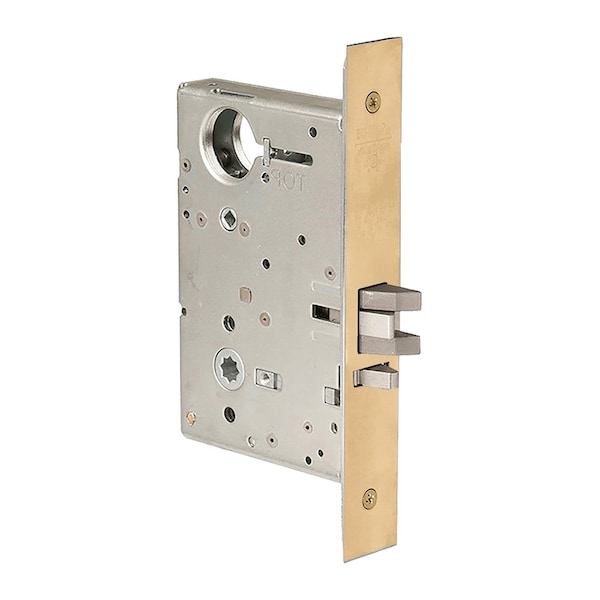 Storeroom or Closet Mortise Lockbody Only, Satin Brass